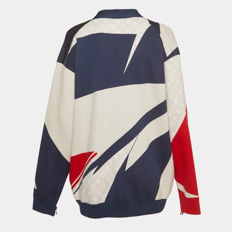Pre Owned Louis Vuitton Multicolor Graphic Nautical Knit Cardigan XS