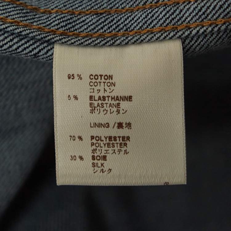Pre Owned Louis Vuitton Dark Blue Denim Buttoned Jacket S