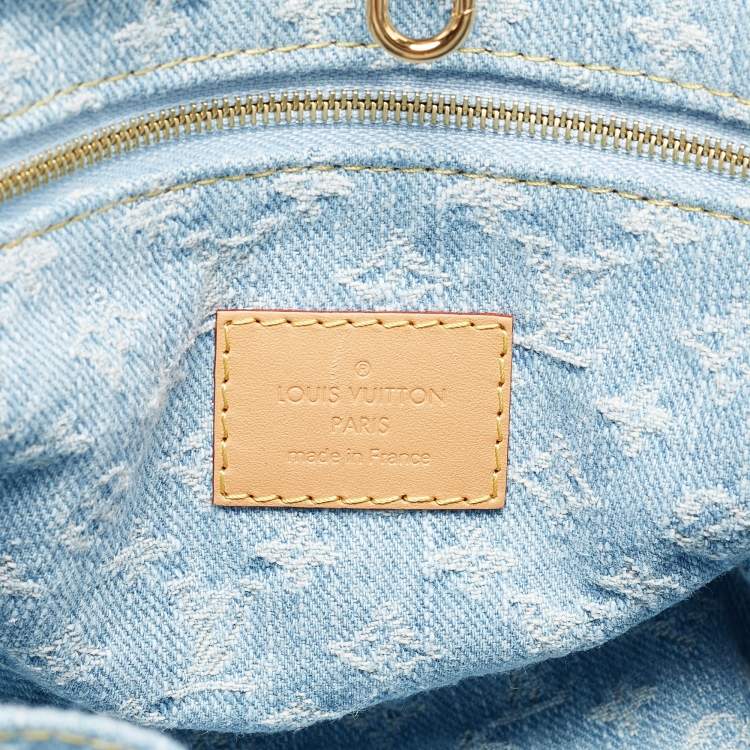 Pre Owned Louis Vuitton Sky Blue Monogram Denim Let Go PM Bag