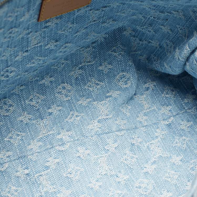 Pre Owned Louis Vuitton Sky Blue Monogram Denim Let Go PM Bag