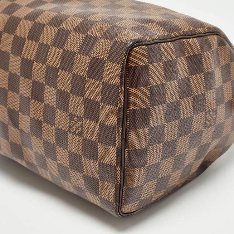 Pre Owned Louis Vuitton Damier Ebene Canvas Speedy 25 Bag