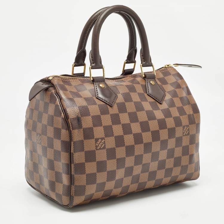 Pre Owned Louis Vuitton Damier Ebene Canvas Speedy 25 Bag