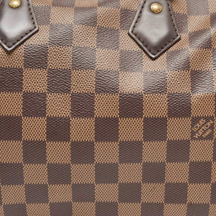 Pre Owned Louis Vuitton Damier Ebene Canvas Speedy 25 Bag