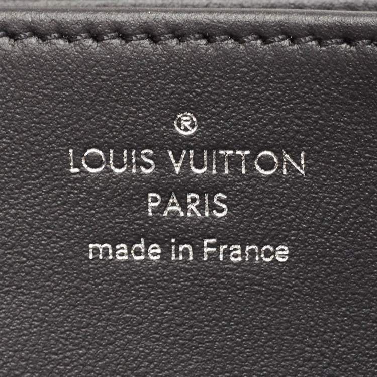 Pre Owned Louis Vuitton Noir Monogram Mahina Leather Zippy Wallet