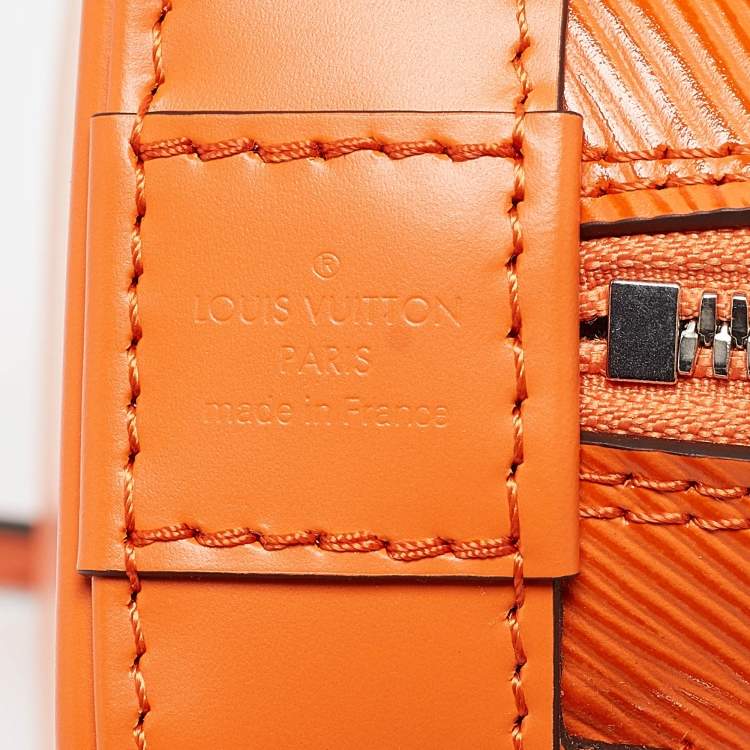 Pre Owned Louis Vuitton Orange Epi Leather Alma Backpack