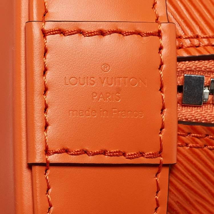 Pre Owned Louis Vuitton Orange Epi Leather Alma Backpack