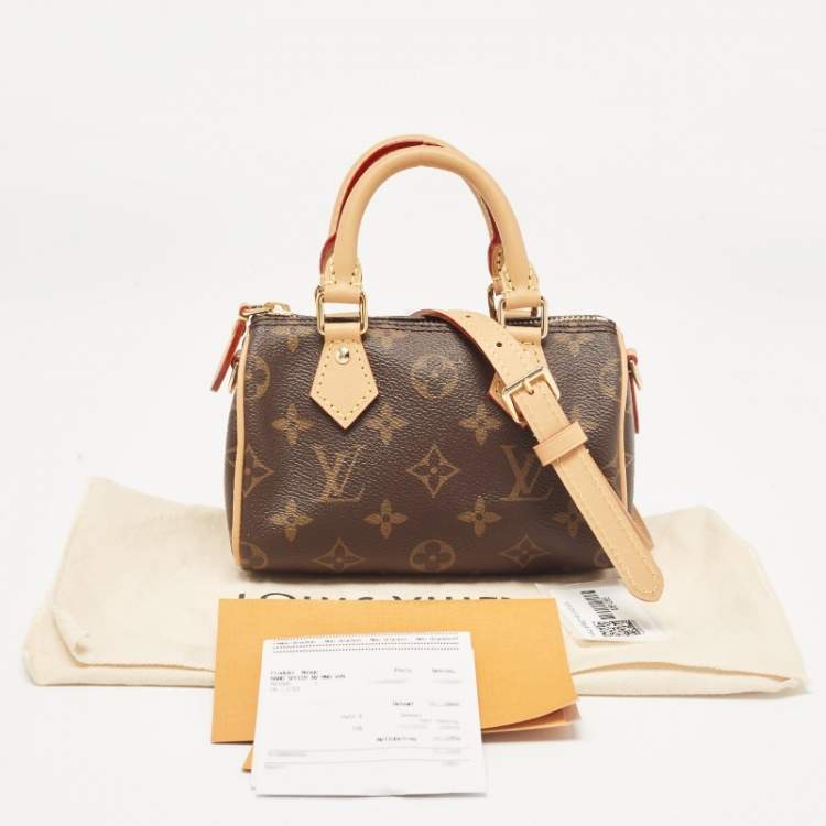 Pre Owned Louis Vuitton Monogram Canvas Speedy Nano Bag
