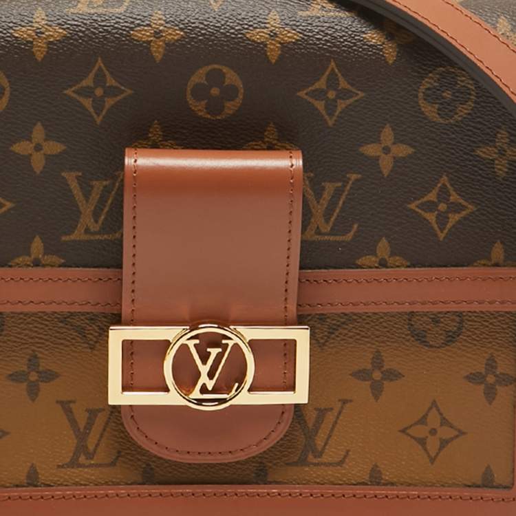 Pre Owned Louis Vuitton Monogram/Monogram Reverse Canvas Dauphine MM Bag