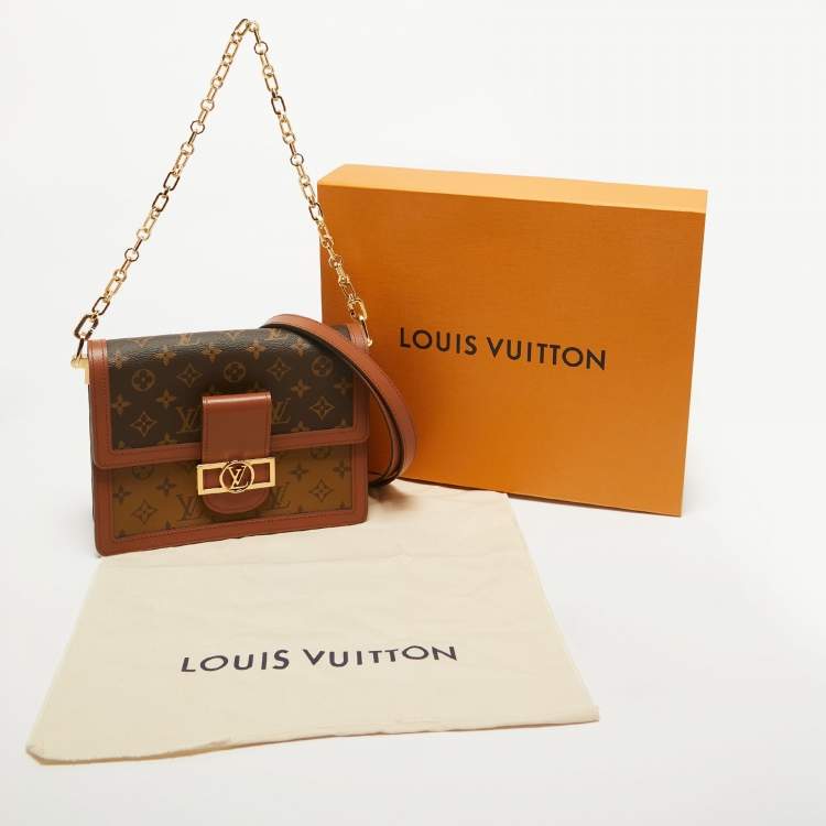 Pre Owned Louis Vuitton Monogram/Monogram Reverse Canvas Dauphine MM Bag