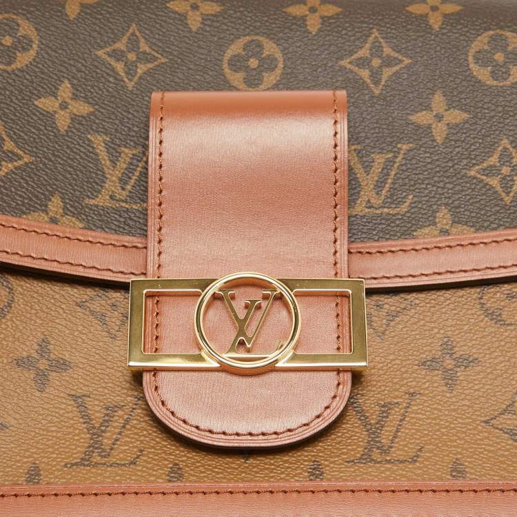 Pre Owned Louis Vuitton Monogram/Monogram Reverse Canvas Dauphine MM Bag