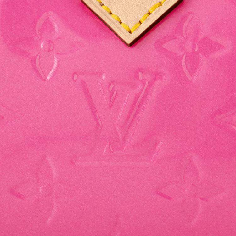 Pre Owned Louis Vuitton Pink Patent Leather Nano Speedy Handbag