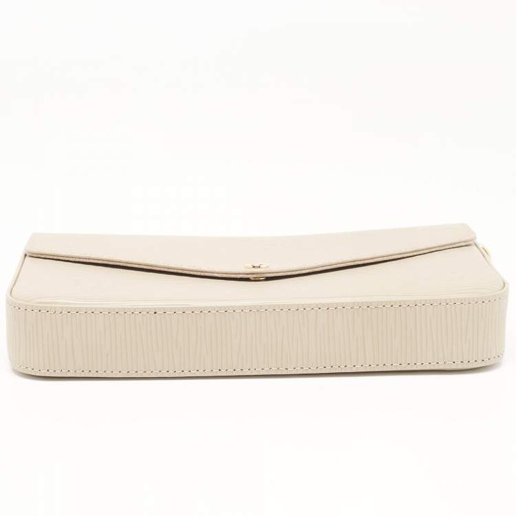 Pre Owned Louis Vuitton Galet Epi Leather Pochette Felicie Bag 
