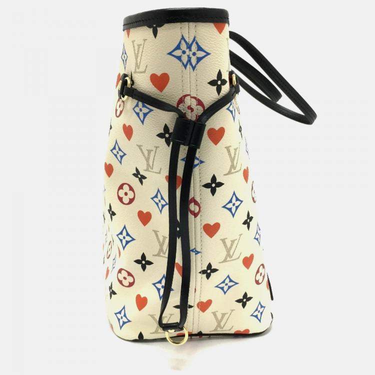 Pre Owned Louis Vuitton Multicolor Monogram Canvas Neverfull MM Game On Tote Bag 