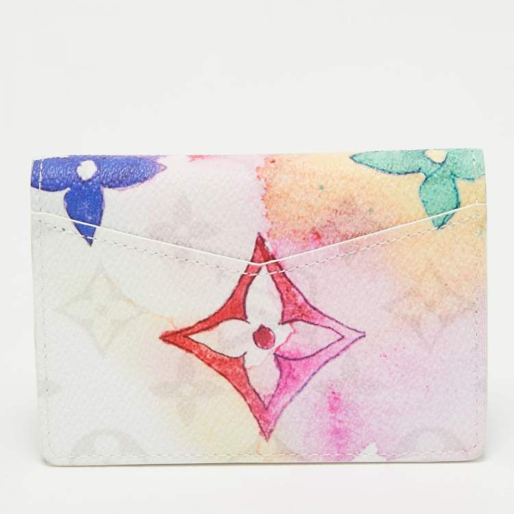 Pre Owned Louis Vuitton Monogram Watercolor Canvas Pocket Organizer