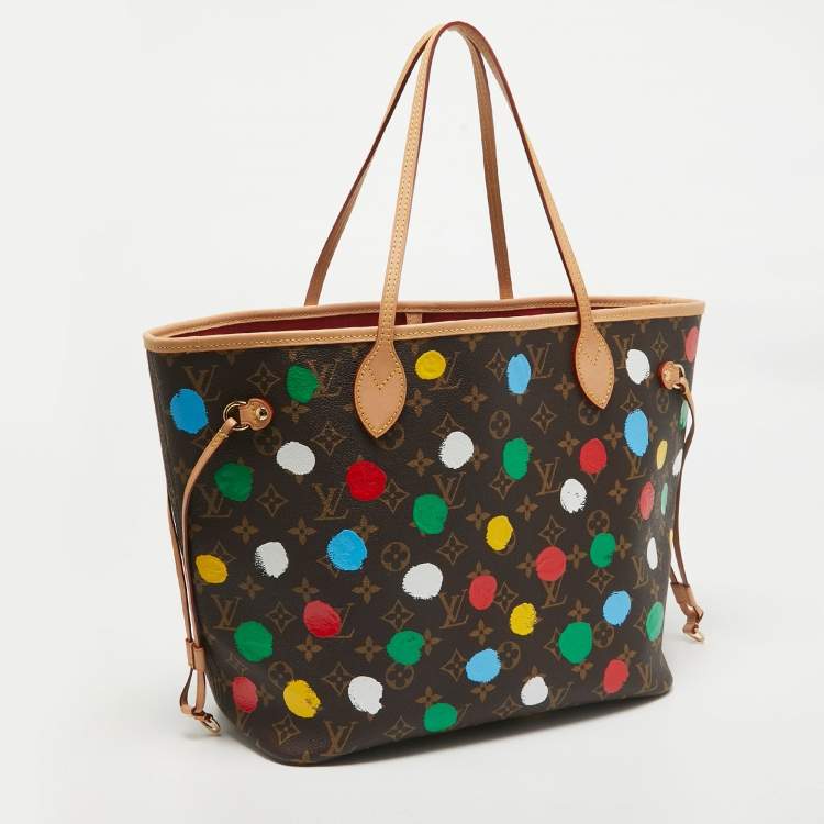 Pre Owned Louis Vuitton x Yayoi Kusama Monogram Dots Canvas Neverfull MM Bag