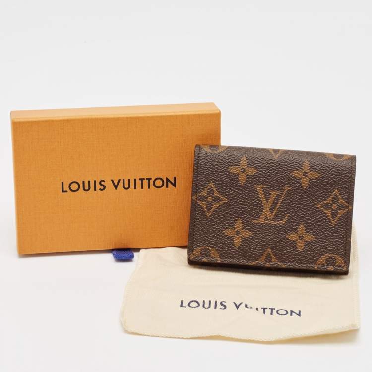 Pre Owned Louis Vuitton Monogram Canvas Envelope Business Card Holder