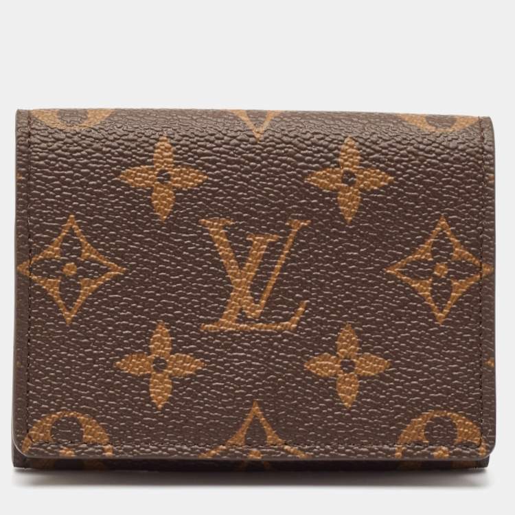 Pre Owned Louis Vuitton Monogram Canvas Envelope Business Card Holder