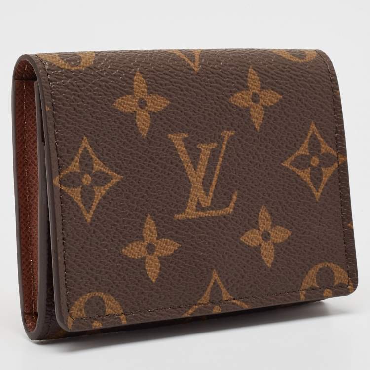 Pre Owned Louis Vuitton Monogram Canvas Envelope Business Card Holder