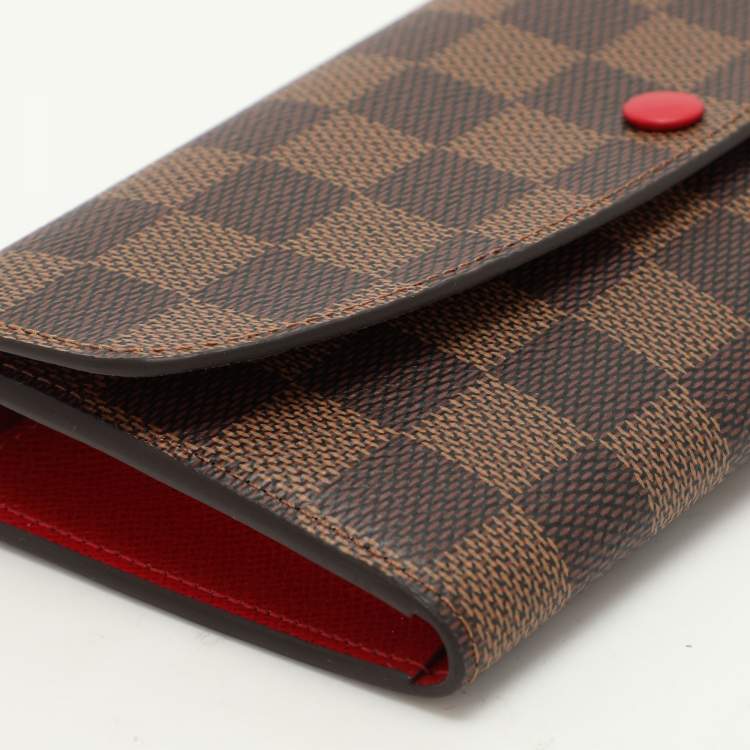 Pre Owned Louis Vuitton Damier Ebene Canvas Emilie Wallet
