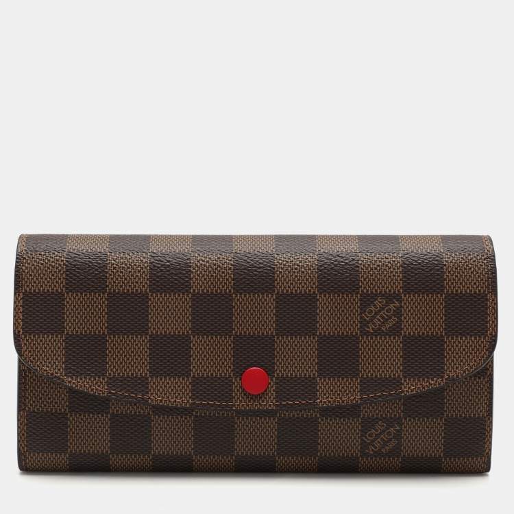 Pre Owned Louis Vuitton Damier Ebene Canvas Emilie Wallet