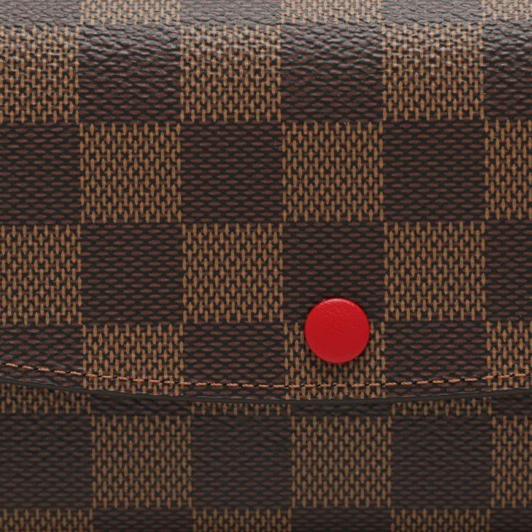Pre Owned Louis Vuitton Damier Ebene Canvas Emilie Wallet