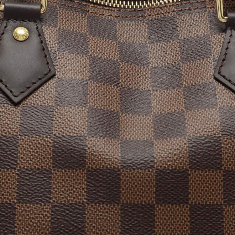 Pre Owned Louis Vuitton Damier Ebene Canvas Speedy 35 Bag