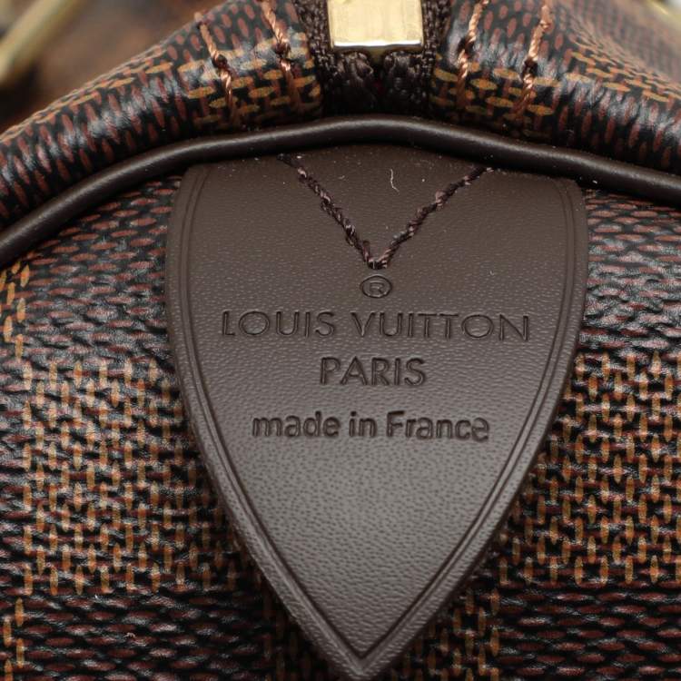 Pre Owned Louis Vuitton Damier Ebene Canvas Speedy 35 Bag