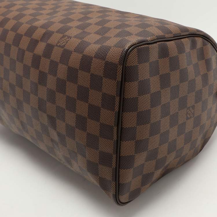 Pre Owned Louis Vuitton Damier Ebene Canvas Speedy 35 Bag