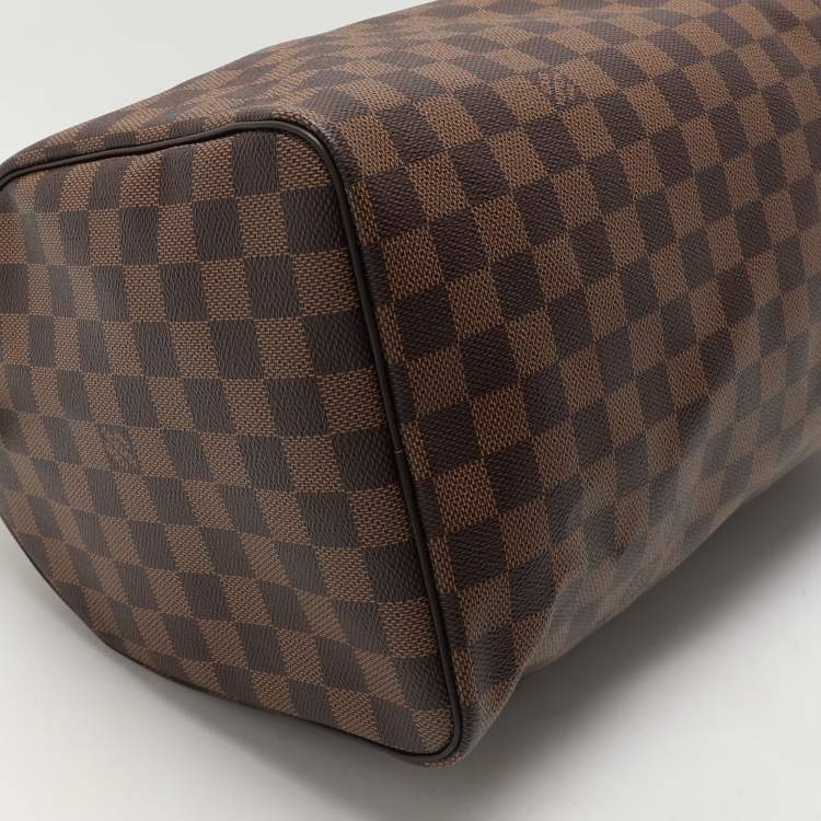 Pre Owned Louis Vuitton Damier Ebene Canvas Speedy 35 Bag