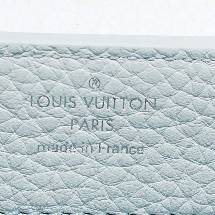 Pre Owned Louis Vuitton Blue Glacier Iridescent Taurillon Leather Mini Capucines Bag