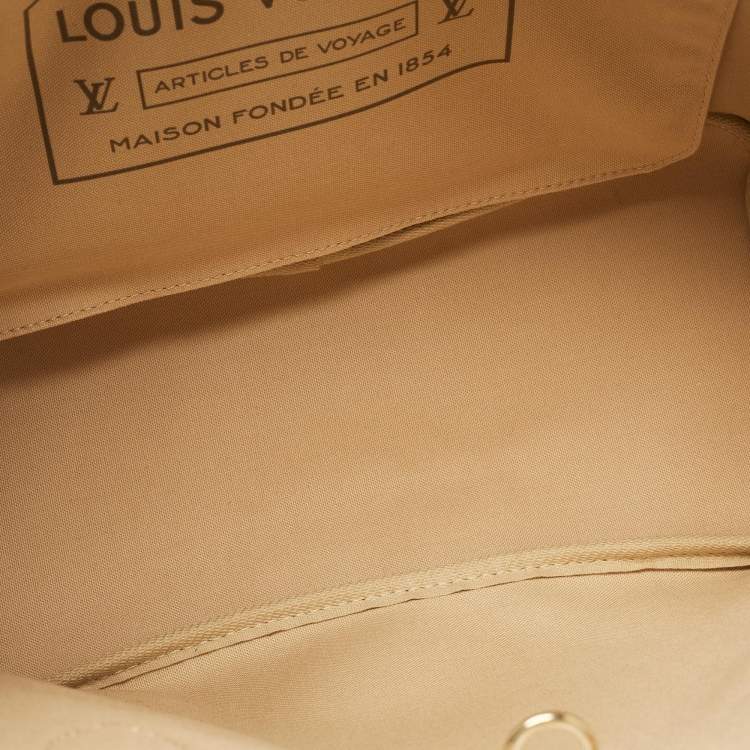 Pre Owned Louis Vuitton Khaki Giant Monogram Canvas Neverfull MM Bag
