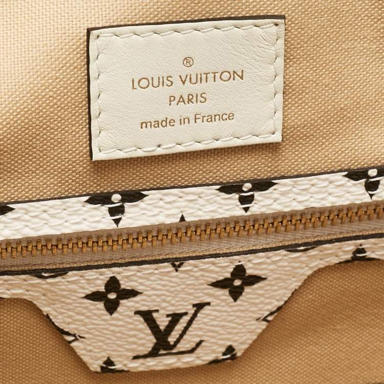 Pre Owned Louis Vuitton Khaki Giant Monogram Canvas Neverfull MM Bag