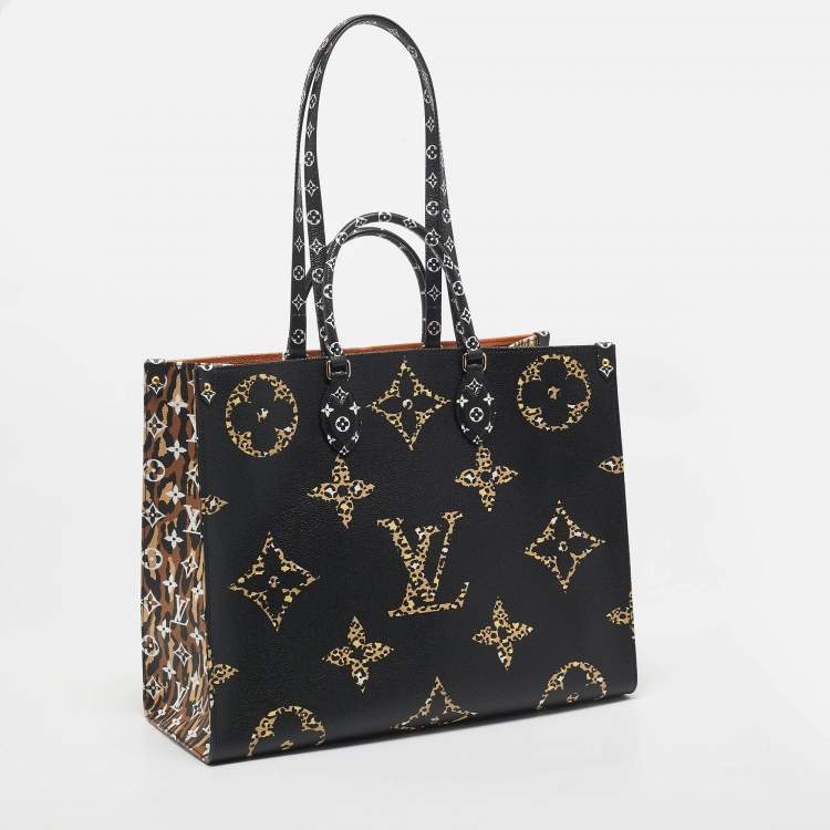 Pre Owned Louis Vuitton Jungle Giant Monogram Canvas OnTheGo GM Bag