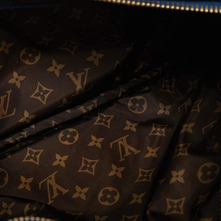 Pre Owned Louis Vuitton Navy Blue/Silver Monogram Pillow Econyl Maxi Multi Pochette Accessoires Bag
