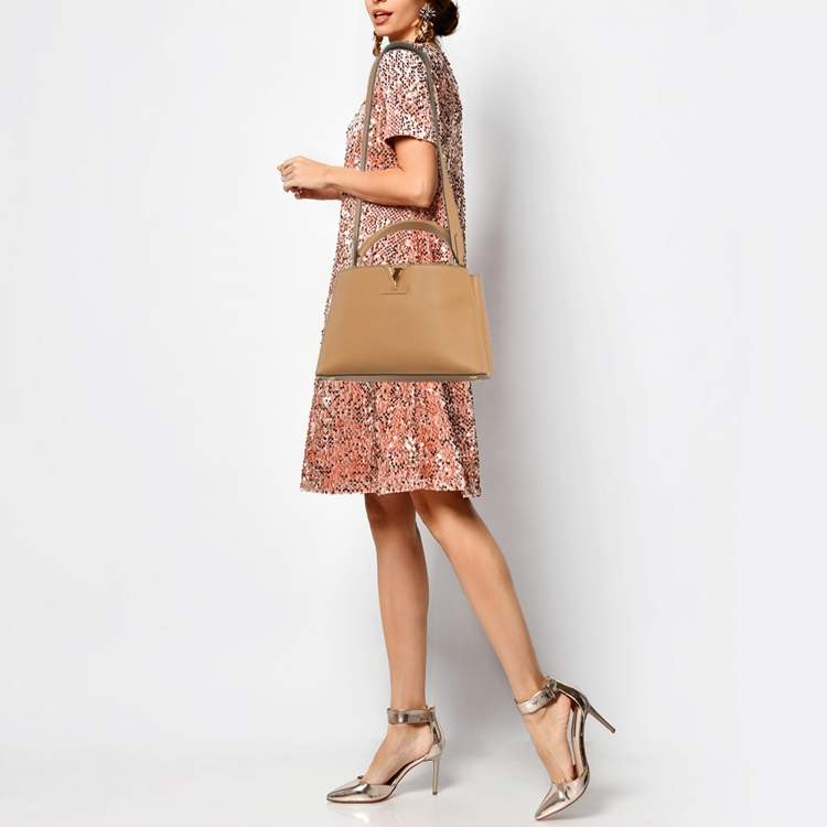 Pre Owned Louis Vuitton Arizona Taurillon Leather Capucines MM Bag