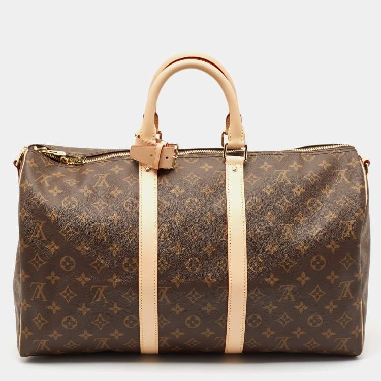 مملوكة مسبقًا Louis Vuitton Monogram Canvas Keepall Bandouliere 45 Bag
