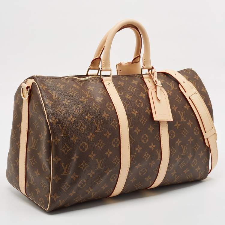 مملوكة مسبقًا Louis Vuitton Monogram Canvas Keepall Bandouliere 45 Bag