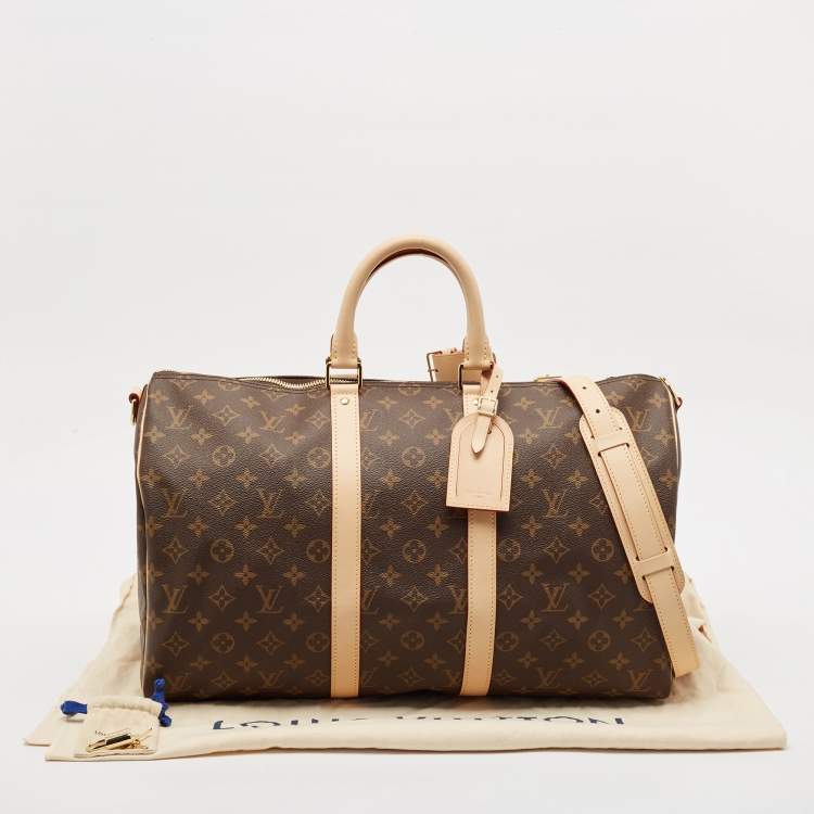 مملوكة مسبقًا Louis Vuitton Monogram Canvas Keepall Bandouliere 45 Bag