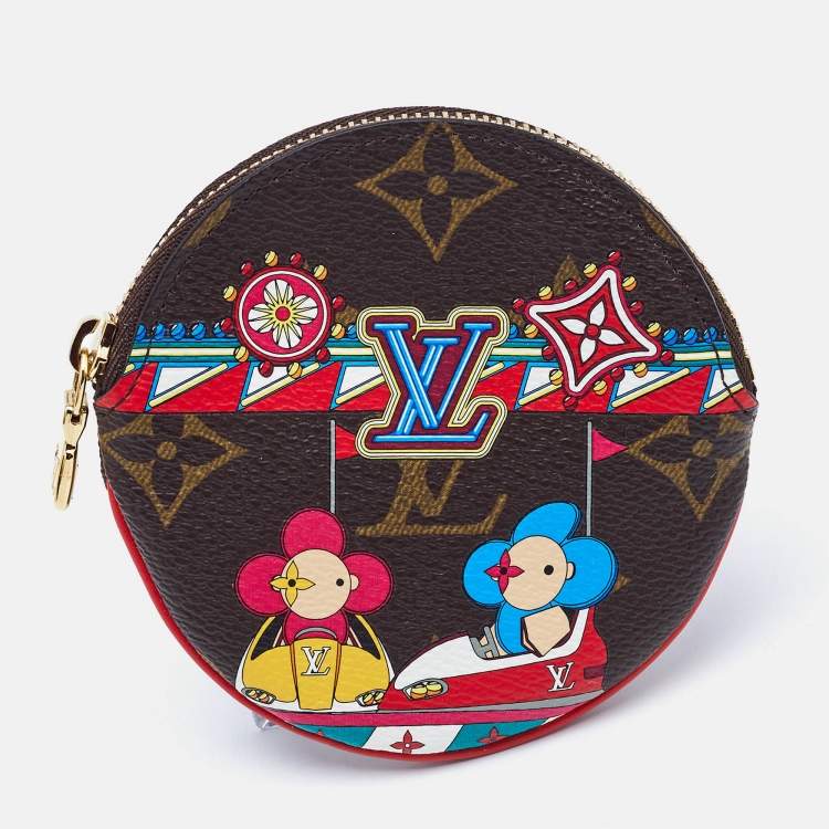 Pre Owned Louis Vuitton Monogram Canvas Christmas Animation Bumper Cars Coin Purse