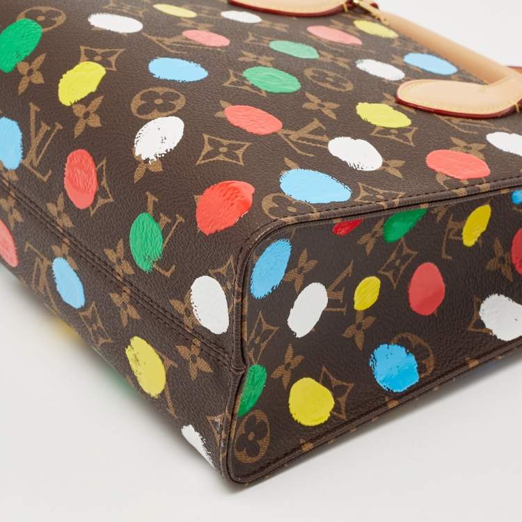 Pre Owned Louis Vuitton x Yayoi Kusama Painted Dots Monogram Canvas OnTheGo PM Bag