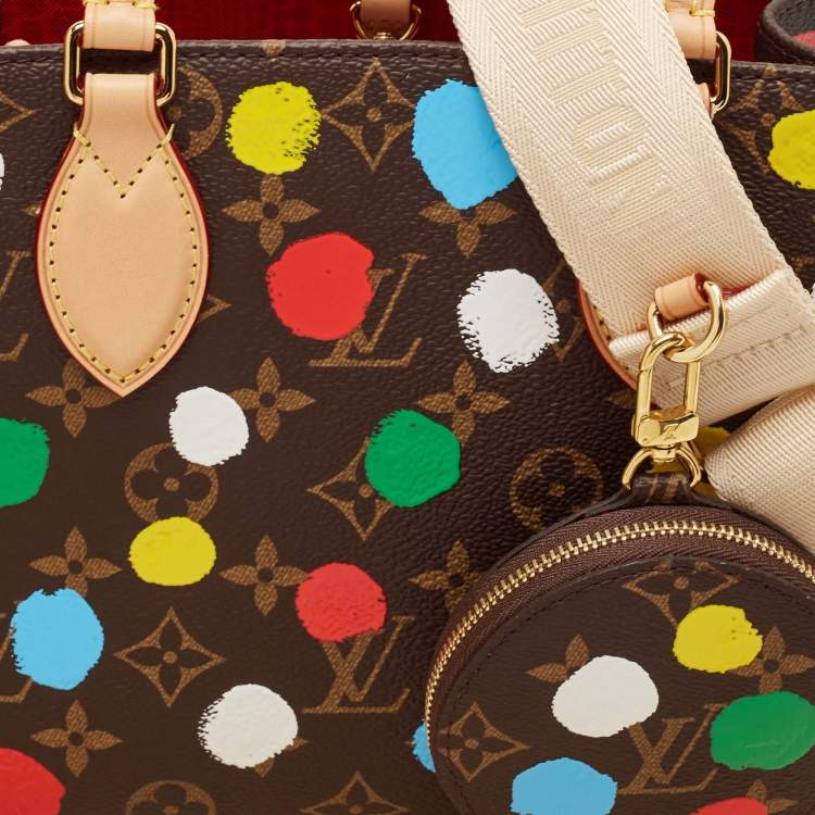 Pre Owned Louis Vuitton x Yayoi Kusama Painted Dots Monogram Canvas OnTheGo PM Bag