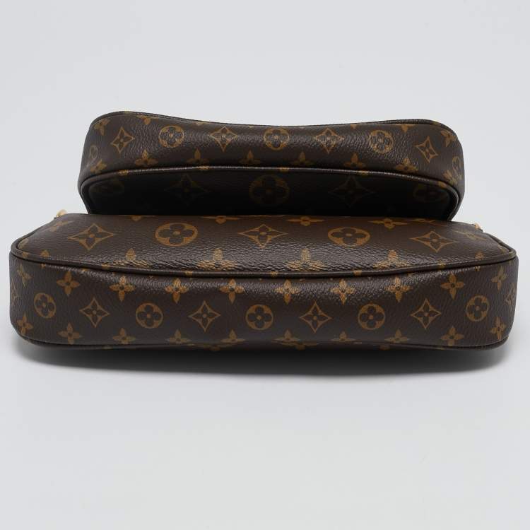 Pre Owned Louis Vuitton Green Monogram Canvas Multi Pochette Accessories Bag