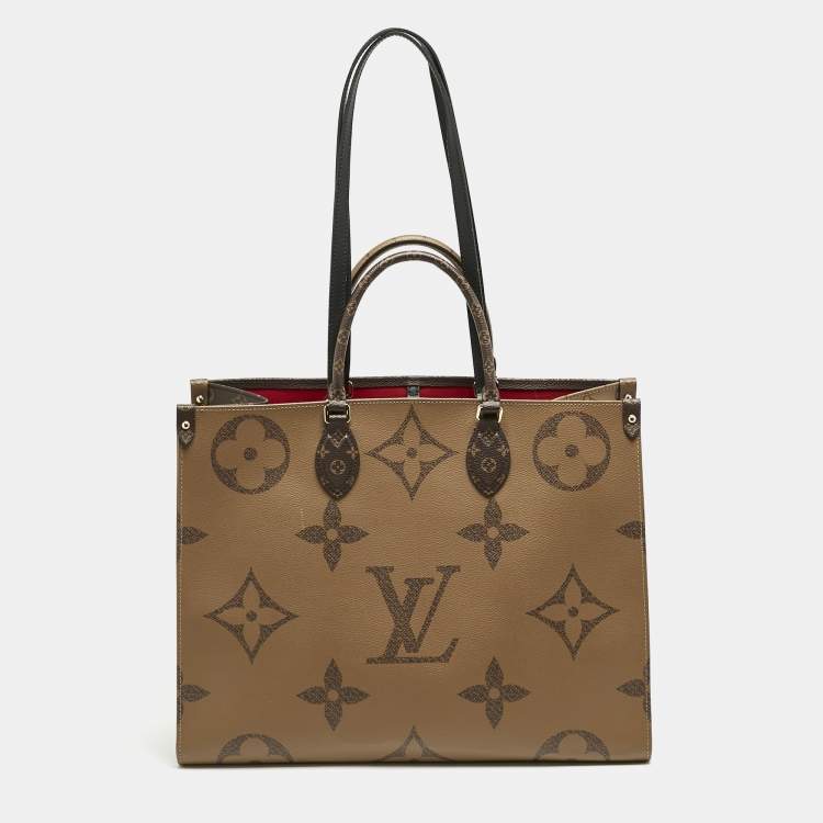 Pre Owned Louis Vuitton Monogram Reverse Giant Canvas OnTheGo GM Bag