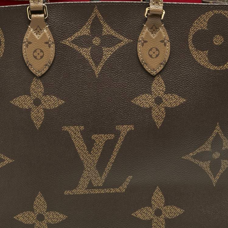 Pre Owned Louis Vuitton Monogram Reverse Giant Canvas OnTheGo GM Bag