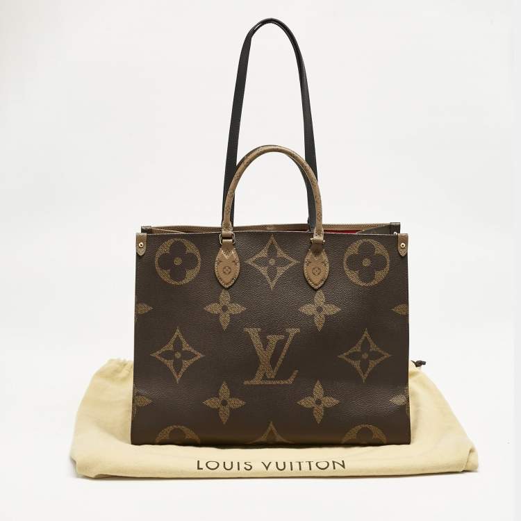 Pre Owned Louis Vuitton Monogram Reverse Giant Canvas OnTheGo GM Bag