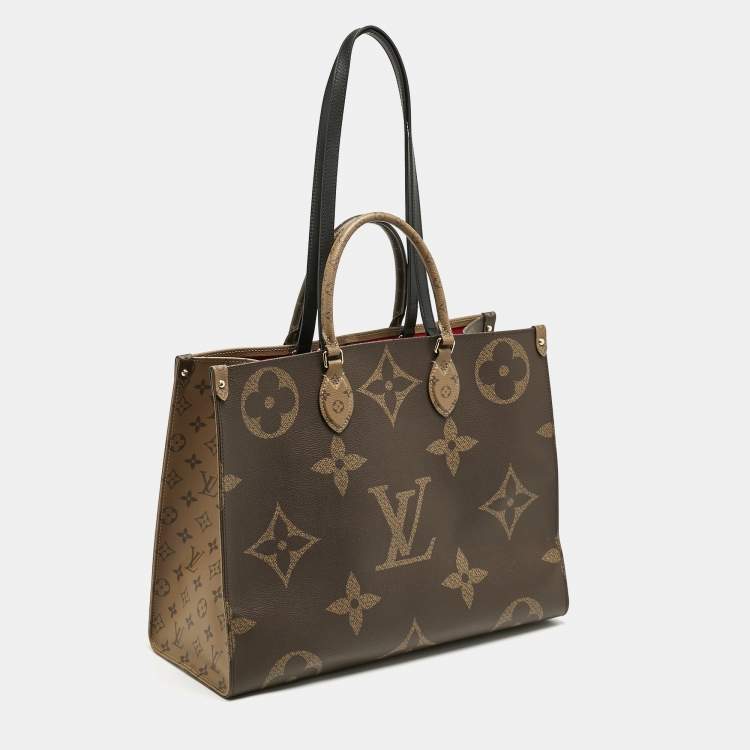 Pre Owned Louis Vuitton Monogram Reverse Giant Canvas OnTheGo GM Bag