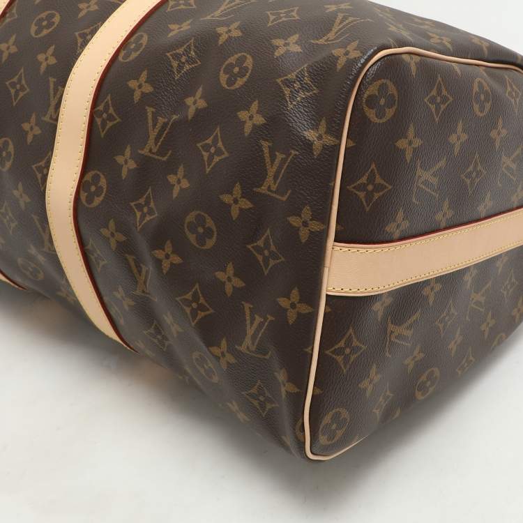 Pre Owned Louis Vuitton Monogram Canvas Keepall Bandouliere 45 Bag