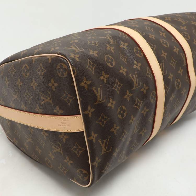 Pre Owned Louis Vuitton Monogram Canvas Keepall Bandouliere 45 Bag