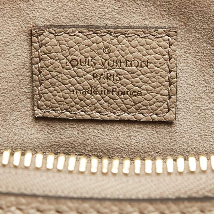 Pre Owned Louis Vuitton Tourterelle Monogram Impreinte Leather Speedy 25 Bandouliere Bag