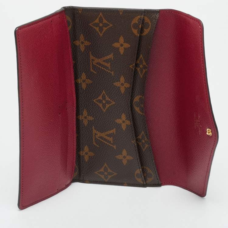 Pre Owned Louis Vuitton Fuchsia Monogram Canvas  Josephine Wallet